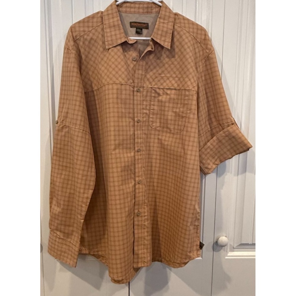 Express Men's Size S Brown Plaid Button Up Shirt Long Sleeve Casual Workwear